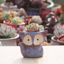 Load image into Gallery viewer, Ceramic Fleshy Flower Pot Succulent Thumb Pot Fox Flower Pot, Random Color Delivery (Without Plants), Fox Flower Pot