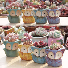 Load image into Gallery viewer, Ceramic Fleshy Flower Pot Succulent Thumb Pot Fox Flower Pot, Random Color Delivery (Without Plants), Fox Flower Pot