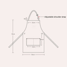 Load image into Gallery viewer, Sleeveless Denim Apron Halter Blue Denim Kitchen Overalls, 71x65cm