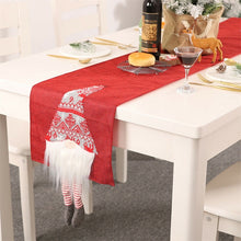 Load image into Gallery viewer, Christmas Tablecloth Santa Claus Table Runner Hotel Banquet Table Flag for Festival Decoration