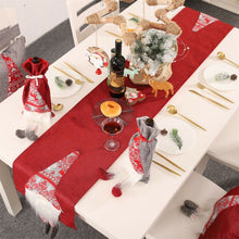 Load image into Gallery viewer, Christmas Tablecloth Santa Claus Table Runner Hotel Banquet Table Flag for Festival Decoration