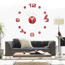 Load image into Gallery viewer, Art Wall Clock Background Wall Stickers TV Wall Stickers 3D Bird Leaves Wall Clock Home Accessories