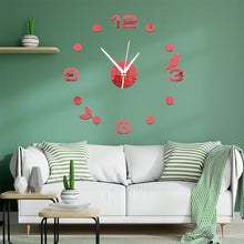 Load image into Gallery viewer, Art Wall Clock Background Wall Stickers TV Wall Stickers 3D Bird Leaves Wall Clock Home Accessories