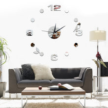 Load image into Gallery viewer, Art Wall Clock Background Wall Stickers TV Wall Stickers 3D Bird Leaves Wall Clock Home Accessories