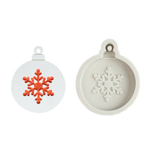 Load image into Gallery viewer, DIY Baking Christmas Series Modeling Fondant Silicone Mold, Christmas Leaves, Christmas Snowflake, Christmas Round Snowflake Shape, Christmas Tree