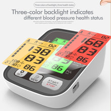 Load image into Gallery viewer, JZ-256A Tri-Color Backlight Automatic Upper Arm Sphygmomanometer Home Electronic Sphygmomanometer, 22-32cm, 22-42cm