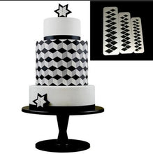Load image into Gallery viewer, 2 PCS Chocolate Cake Geometric Puzzle Embossed Strip Foundation Shape Graphic Biscuit Mold Stamping Tool, Four-sided Diamond, Jigsaw, Hexagon, Square, Regular Triangle, Oblique Triangle