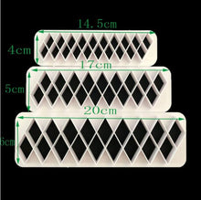 Load image into Gallery viewer, 2 PCS Chocolate Cake Geometric Puzzle Embossed Strip Foundation Shape Graphic Biscuit Mold Stamping Tool, Four-sided Diamond, Jigsaw, Hexagon, Square, Regular Triangle, Oblique Triangle