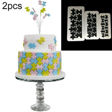 Load image into Gallery viewer, 2 PCS Chocolate Cake Geometric Puzzle Embossed Strip Foundation Shape Graphic Biscuit Mold Stamping Tool, Four-sided Diamond, Jigsaw, Hexagon, Square, Regular Triangle, Oblique Triangle