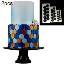 Load image into Gallery viewer, 2 PCS Chocolate Cake Geometric Puzzle Embossed Strip Foundation Shape Graphic Biscuit Mold Stamping Tool, Four-sided Diamond, Jigsaw, Hexagon, Square, Regular Triangle, Oblique Triangle