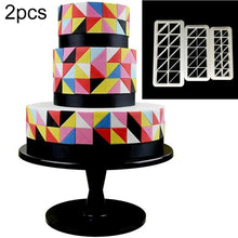 Load image into Gallery viewer, 2 PCS Chocolate Cake Geometric Puzzle Embossed Strip Foundation Shape Graphic Biscuit Mold Stamping Tool, Four-sided Diamond, Jigsaw, Hexagon, Square, Regular Triangle, Oblique Triangle