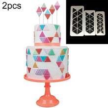 Load image into Gallery viewer, 2 PCS Chocolate Cake Geometric Puzzle Embossed Strip Foundation Shape Graphic Biscuit Mold Stamping Tool, Four-sided Diamond, Jigsaw, Hexagon, Square, Regular Triangle, Oblique Triangle