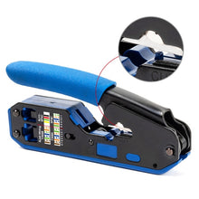 Load image into Gallery viewer, Rj45 Crystal Head 8P6P Network Tool With Stripping Wire Extrusion Crimping Wire Cable Pliers, Pliers