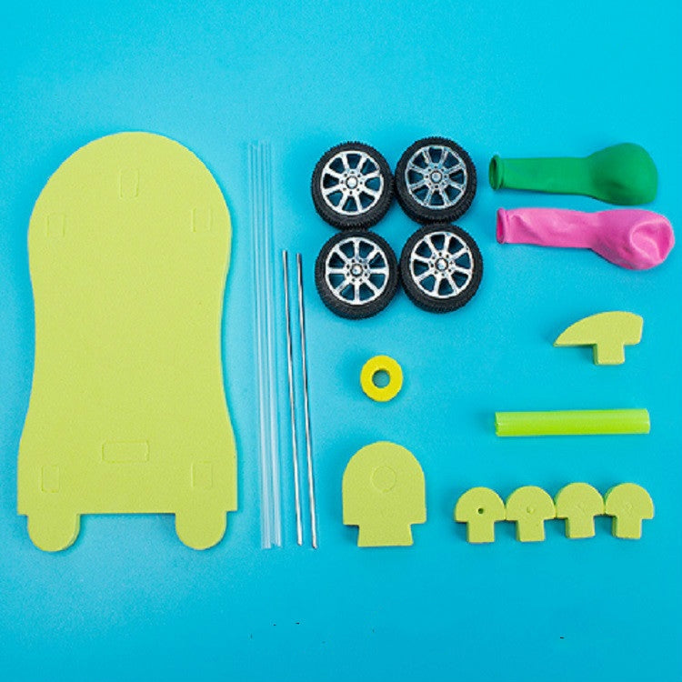 3 PCS DIY Balloon Recoil Car Creative Scientific Children Educational Reaction Car