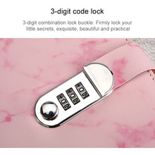 Load image into Gallery viewer, A5 Marble Texture Retro Password Lock Notebook Multifunctional Student Handbook Notepad