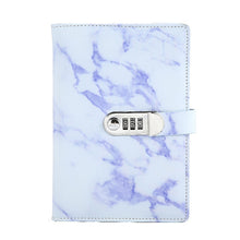 Load image into Gallery viewer, A5 Marble Texture Retro Password Lock Notebook Multifunctional Student Handbook Notepad