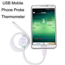 Load image into Gallery viewer, Pcsensor Milk Powder Fish Tank Temperature Detection USB Mobile Phone Probe Thermometer, Type-c, Micro