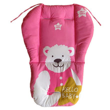 Load image into Gallery viewer, Baby Stroller Cotton Cushion Universal Shock-proof Thick Warm Infant Dining Chair Baby Cushion in Autumn and Winter, Blue Animal, Blue Bear, Pink Bear, Gray Sheep