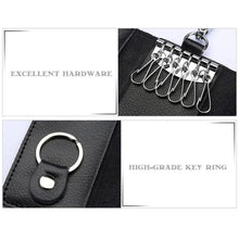Load image into Gallery viewer, Multifunctional Litchi Texture Leather Keychain Bag Car Key Bag