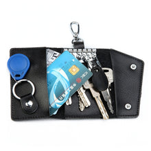 Load image into Gallery viewer, Multifunctional Litchi Texture Leather Keychain Bag Car Key Bag