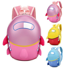 Load image into Gallery viewer, Kids Kindergarten Schoolbag Small Plane Backpack Waterproof Breathable Eggshell Backpack