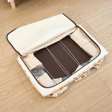 Load image into Gallery viewer, Folding Storage Box Non Woven Fabric With Zipper Moisture-proof Clothes Storage Box, 150L 75x46x45cm