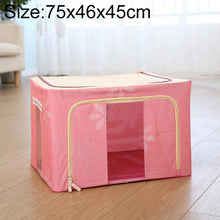 Load image into Gallery viewer, Folding Storage Box Non Woven Fabric With Zipper Moisture-proof Clothes Storage Box, 150L 75x46x45cm
