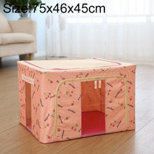 Load image into Gallery viewer, Folding Storage Box Non Woven Fabric With Zipper Moisture-proof Clothes Storage Box, 150L 75x46x45cm