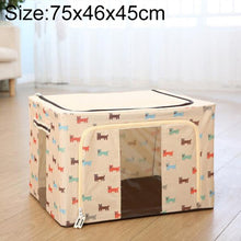 Load image into Gallery viewer, Folding Storage Box Non Woven Fabric With Zipper Moisture-proof Clothes Storage Box, 150L 75x46x45cm