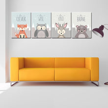 Load image into Gallery viewer, Animal Poster Painting Cartoon Nursery Wall PictureBaby Kids Room Decoration without Frame