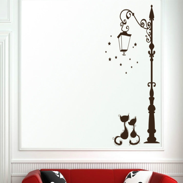 Street Lamp Cat Removed Environmentally Friendly Living Room Bedroom Wall Sticker