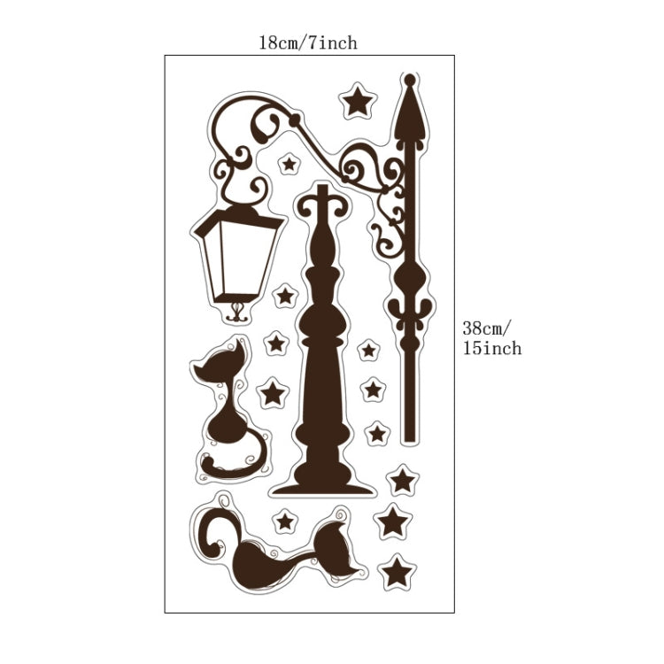 Street Lamp Cat Removed Environmentally Friendly Living Room Bedroom Wall Sticker