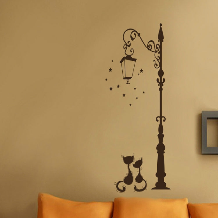 Street Lamp Cat Removed Environmentally Friendly Living Room Bedroom Wall Sticker