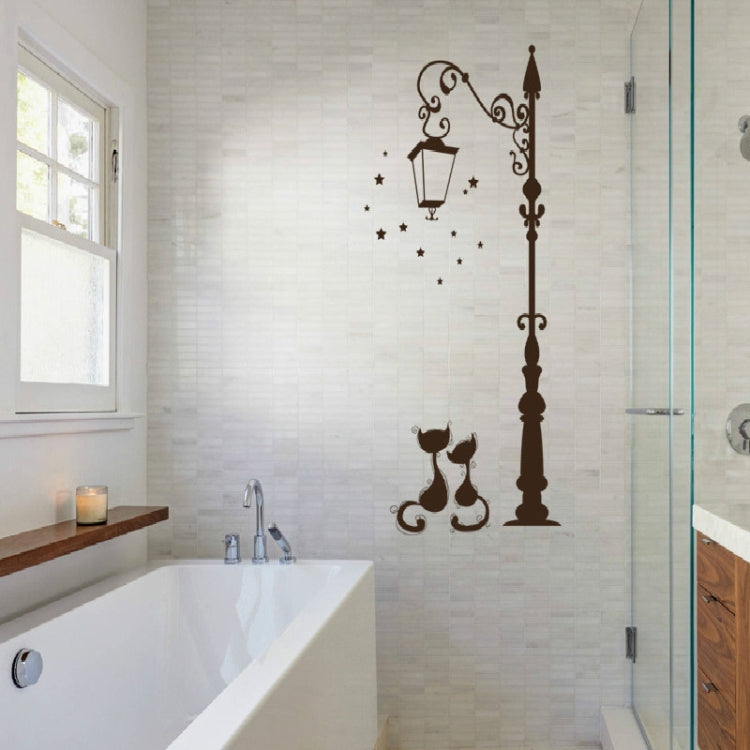 Street Lamp Cat Removed Environmentally Friendly Living Room Bedroom Wall Sticker