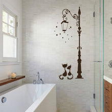 Load image into Gallery viewer, Street Lamp Cat Removed Environmentally Friendly Living Room Bedroom Wall Sticker