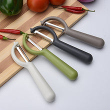 Load image into Gallery viewer, 4个一卖 Stainless Steel Round Handle Peeler Sugar Cane Scraper  Fruit Plane, 4 PCS Apple Peeler Knife (Dark Gery), 4 PCS Apple Peeler Knife (Green), 4 PCS Apple Peeler Knife (White), 4 PCS Apple Peeler Knife (Light Gery), 4 PCS Apple Peeler Knife (Black) ...