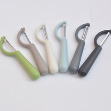 Load image into Gallery viewer, 4个一卖 Stainless Steel Round Handle Peeler Sugar Cane Scraper  Fruit Plane, 4 PCS Apple Peeler Knife (Dark Gery), 4 PCS Apple Peeler Knife (Green), 4 PCS Apple Peeler Knife (White), 4 PCS Apple Peeler Knife (Light Gery), 4 PCS Apple Peeler Knife (Black) ...