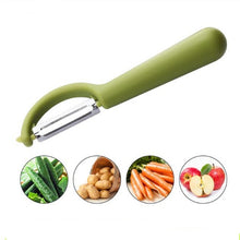 Load image into Gallery viewer, 4个一卖 Stainless Steel Round Handle Peeler Sugar Cane Scraper  Fruit Plane, 4 PCS Apple Peeler Knife (Dark Gery), 4 PCS Apple Peeler Knife (Green), 4 PCS Apple Peeler Knife (White), 4 PCS Apple Peeler Knife (Light Gery), 4 PCS Apple Peeler Knife (Black) ...