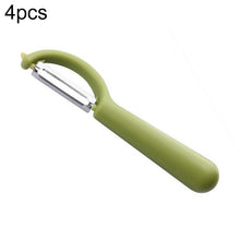 Load image into Gallery viewer, 4个一卖 Stainless Steel Round Handle Peeler Sugar Cane Scraper  Fruit Plane, 4 PCS Apple Peeler Knife (Dark Gery), 4 PCS Apple Peeler Knife (Green), 4 PCS Apple Peeler Knife (White), 4 PCS Apple Peeler Knife (Light Gery), 4 PCS Apple Peeler Knife (Black) ...