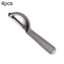Load image into Gallery viewer, 4个一卖 Stainless Steel Round Handle Peeler Sugar Cane Scraper  Fruit Plane, 4 PCS Apple Peeler Knife (Dark Gery), 4 PCS Apple Peeler Knife (Green), 4 PCS Apple Peeler Knife (White), 4 PCS Apple Peeler Knife (Light Gery), 4 PCS Apple Peeler Knife (Black) ...