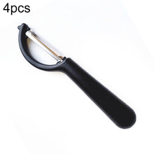 Load image into Gallery viewer, 4个一卖 Stainless Steel Round Handle Peeler Sugar Cane Scraper  Fruit Plane, 4 PCS Apple Peeler Knife (Dark Gery), 4 PCS Apple Peeler Knife (Green), 4 PCS Apple Peeler Knife (White), 4 PCS Apple Peeler Knife (Light Gery), 4 PCS Apple Peeler Knife (Black) ...