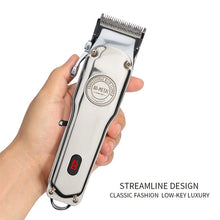 Load image into Gallery viewer, Retro Oil Head Electric Pusher Strong Power Electric Fader LCD Digital Display Rechargeable Hair Clipper, EU Plug, US Plug
