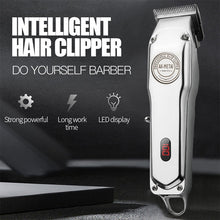 Load image into Gallery viewer, Retro Oil Head Electric Pusher Strong Power Electric Fader LCD Digital Display Rechargeable Hair Clipper, EU Plug, US Plug