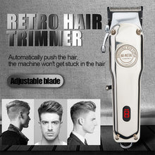 Load image into Gallery viewer, Retro Oil Head Electric Pusher Strong Power Electric Fader LCD Digital Display Rechargeable Hair Clipper, EU Plug, US Plug