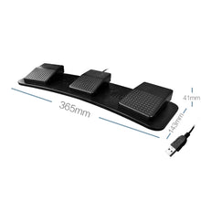Load image into Gallery viewer, Pcsensor FS23 CF Foot Pedal Switch Keyboard Control Mouse Game Combo Pedal, Photoelectric Mute, Mechanical Sound