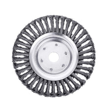 Load image into Gallery viewer, Lawn Mower Twisted Grass Wheel Steel Wire Grass Head Weeding Tray, 6 Inches, 8 Inches