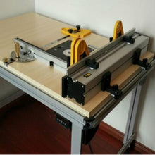 Load image into Gallery viewer, Woodworking Pusher Slide Ruler Woodworking Table Saw Measuring Tool, Single Tenon, Aluminum Handle, Copper Handle, Aluminum Handle + Tenon, Aluminum Handle + Tenon + Limit, Copper Handle + Tenon + Limit, Aluminum Handle + 450mm ＋ Limit                 ...