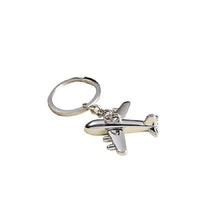 Load image into Gallery viewer, 2 PCS Creative Stereo Plane Metal Keychain Bag Pendant Souvenir, Silver Small Plane