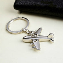 Load image into Gallery viewer, 2 PCS Creative Stereo Plane Metal Keychain Bag Pendant Souvenir, Silver Small Plane