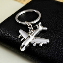 Load image into Gallery viewer, 2 PCS Creative Stereo Plane Metal Keychain Bag Pendant Souvenir, Silver Small Plane